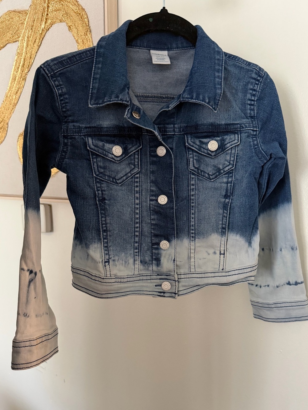 Dip-Dye Blue Denim Jacket